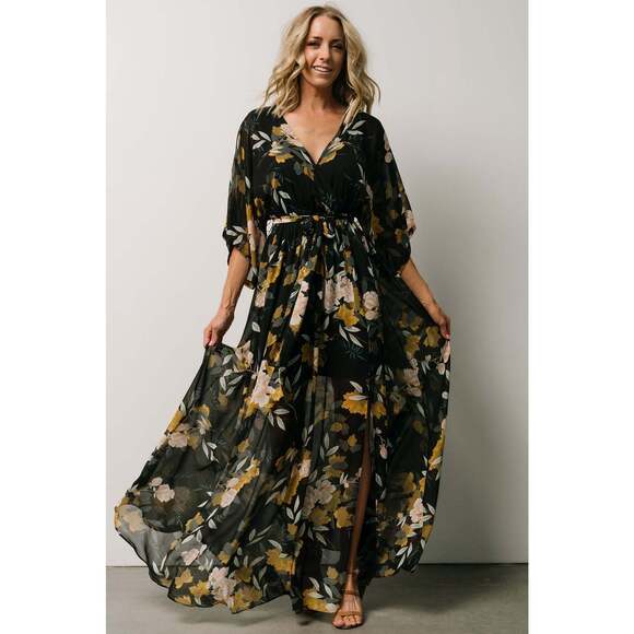 Baltic Born Black Floral Maxi Dress - Picture 3 of 5